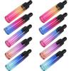 Cabilock Set 10 Pezzi Flaconi Contagocce in Vetro 10Ml per Oli Essenziali Pipetta in Plastica Nera Bottiglie Vuote per Aromaterapia e Misurazione Precisa Contenitori per Profumi da
