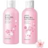Soelegant Japanese Cherry Blossom, set shampoo e balsamo, 3.52 fl oz / 100 ml, formato da viaggio, naturale, anti-perdita, volumizzante, idratante, cura dei capelli per capelli morbidi e lucenti, rosa