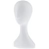 F Fityle 16 '' Espositore per Sciarpa Modello Manichino Modello Testa Manichino Donna, multifunzionale, bianca, 22x13.5x40cm