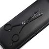 JIESENYU Giappone 440c forbici da parrucchiere 10,2 cm / 12,7 cm / 5,5 forbici da barba professionali (nero 12,7 cm forbici da taglio)