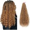 Saisifen 8 Pacchi Boho Dea Box Trecce Capelli All'uncinetto per Le Donne Nere, Pre-ciclo Bohemian Micro Trecce Con Capelli Ricci 27# Biondo Miele 10 Pollici(25cm)