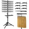 Generico Supporto Extension Capelli - Ferro E ABS Regolabile In Altezza 76.1-129.5cm | Espositore Per Trecce Da Con Pioli | Organizzatore Parrucche Per Acconciatura Professionale E Uso Domestico