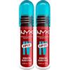 NYX Professional Makeup Lip I.V. Gloss Stain Idratante 2in1 Lipgloss e Tinta Labbra Applicatore a Goccia Formula Vegana con Vitamina B12 e Magnesio Tonalità 13 Cranberry Splash - 2 Lipgloss da 5ml