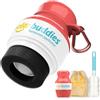 Solar Buddies Bundle da Viaggio Grab & Go, Clip Moschettone e Spazzolino - Singolo Rosso Completo - Applicatore Solare Ricaricabile a Spugna Roll-on per Bambini, Adulti e Famiglie - 100ml
