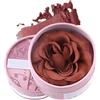 Generico Fard cosmetico Soft Glow - Fard rosa petalo 3D | Ombretto evidenziatore pigmentato con fragranza naturale da 3,5 g per viso, viaggi diurni, fotografia di scena estiva