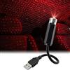 VBGURR Lampada a LED per auto, con cielo stellato, con USB, per interni ed esterni, mini proiezione USB, luce notturna a forma di stella, per auto, casa, feste (rosso)