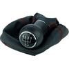 L & P Car Design Pomello cambio e Cuffia cambio compatibile con VW Golf 4 e per Bora 1997-2006 - 5 Marce - 23mm - nero rosso - con telaio - finta simil pelle - leva cambio manuale - (A252-0)