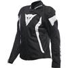 Dainese - Avro 5 Tex Jacket Wmn, Giacca Moto in Tessuto, con Protezioni, Woman, Nero/Bianco/Nero, 48