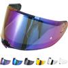 JQF Gear Visiera Casco Moto per FF811/VECTOR II/Citation II,Sostituzione della Visiera della Lente del Casco del Parabrezza del Motociclo per Il Casco Integrale (Arcobaleno)