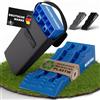 WERKTHOR Cunei per Camper (Blu) - [Set di 2] Cunei Stabili per Caravan e Camper | Cunei per Camper per un Livellamento Sicuro [<3t] - Design Robusto per Qualsiasi Superficie - Borsa Inclusa