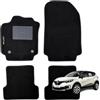 W-Parts Serie 4 TAPPETI - TAPPETINI in Moquette Neri per CAPTUR dal 2013 al 2019 con battitacco Cucito, Bottoni di Fissaggio e Striscia Antiscivolo