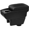 YJYWZH Compatible with Seat Ibiza 6j Braccioli Ibiza 4 IV 2008-2016 Braccioli Auto Bracciolo Console Centrale Scatola Portaoggetti Cuoio Nero Supporto del Braccio con portabevande