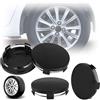 Tkxjry 4 Pezzi Tappi Coprimozzo, 60mm Coprimozzo Ruota, Tappi di Cerchioni, OD 60mm,ID 56mm, ABS Coprimozzi, Coprimozzo per Mozzi, per i mozzi delle Ruote Accessori Auto(Nero)