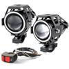 WALEQW Fari Anteriori Moto PER Benelli PER TRK502 X PER TRK 502X 2021 PER TRK 502 Faro Per Moto Fendinebbia Anteriore U5 12V LED Lente Faretti Proiettore Luce Moto Faro Fanale(B)
