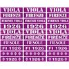 Tipolitografia Ghisleri N. 30 Adesivi Firenze Viola 7x1,5 cm. forniti su Bobina prefustellata per Moto Auto Vetro ECC.