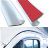 YESUKD Grondaia autoadesiva a forma di J per camper, striscia di deviazione della pioggia del tetto per veicolo, camion, camper, barca, auto, furgone, porta, autocaravan, deflettore antigoccia in plastica