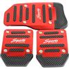 MXYUANHANG Copri Pedali Auto per Lancia Ypsilon (L21), Pedali Auto Copripedale Antiscivolo Pedaliera Auto in Metallo per Freni,Red-Manual transmission