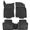 J&J AUTOMOTIVE Tappetini Auto in Gomma su Misura per Nissan X-Trail T32 2014-2021, Set da 4 Pezzi, 3D - con Bordo Alto, Antiscivolo, Inodore, Colore Nero, TPE