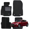 W-Parts SERIE 4 TAPPETI - TAPPETINI IN MOQUETTE NERI PER MAZDA 2 II dal 2015 al 2020