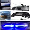 Kakulkomen Luci Sequenziali Specchio Laterale Mercedes Benz, Giallo-Blu | Segnale di direzione dinamico, Compatibile for con classi A/B/C/E/S/CLA/GLA/GLK/CLS, Modelli W176 W246 W204 W212 X156