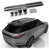 FTAPACCE 2 pedane laterali nerf per Range Rover Velar 2018-2025 (nero con finiture argentate)