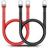 QIMEI-SHOP 2 Pezzi Cavi Batteria Auto 50cm 35mm² Cavi Inverter Batteria 2AWG 12V Cavo Batteria con M8 Capicorda ad Occhielli per Camion Moto Marina Solare Nero e Rosso