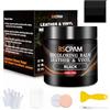 BSCPAM Riparazione Pelle Kit,Nero Tintura Pelle,Ripara Pelle Divano per Graffi/Macchie,Rinnova Volante in Pelle,Sedili Auto,Divano,Sofa,Giacca,Scarpe,Sella Riparare Sbiaditure,Crepe,Graffi sul Cuo