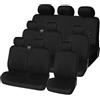 KWAYA Set Copri Sedile Protezioni Universali Per Sedili Auto Da 9 Posti Coprisedili Per Autobus Resistenti Allo Sporco Set Di Coprisedili In Vari Colori Completo Coprisedili(Black-9PCS)