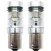 Maso 1156 - Luce di stop, 100 W, BA15S, P21 W 382 CREE XBD, luce al LED bianca di stop e parcheggio, lampadina Canbus, confezione da 2