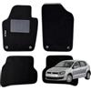 W-Parts Serie 4 TAPPETI - TAPPETINI in Moquette Neri per Polo V 6R dal 2009 con battitacco Cucito, Bottoni di Fissaggio e Striscia Antiscivolo