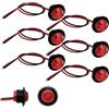 CTRICALVER Rosso LED Camion Rotondi 3/4 pollici, Iimpermeabile Luci Ingombro Rimorchio, 12V/24V Universale Laterali per Auto, Luci Laterali per e Camion(6 pezzi)