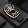 HPZPRPCEW Custodia Tasto Chiave Auto Guscio Telecomando TPU Per Mercedes Per Benz CLA GLA GLC GLK W176 W463 W251 A B C E S Class W204 W211(NERO)