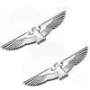 Angelkiss 2 Pezzi Adesivi 3D in Metallo, Adatti per Accessori di Decorazione Universali per Moto e Auto (Argento)