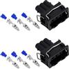 Create idea 2pcs 3 Pin Car Wire Harness Connector 357972753 Impermeabile Connettore Elettrico Spina con Terminali Compatibile con Seat Compatibile con Skoda