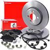 BREMBO Coated Disc Line set freni asse anteriore incl. dischi freno anteriori Ø 280 mm ventilati e pastiglie freno anteriori + contatto di usura Compatibile con MINI (R56) (R57) (R55) (R58) (R59)