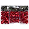 BOSDF Viti Ergal Moto Per Y-AMAHA T-MAX MT07 MT09 MT-09 SP MT125 MT25 YZF R1 R15 R25 R3 R6 R125 155PCS Carenatura Bulloni Dadi Kit Corpo di Fissaggio Pinze Vite(Red)