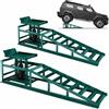 TANIASHOP Set 2 Rampe Carrabili con Martinetto Idraulico Auto Max 3000Kg Regolabili Sollevamento 305-370 mm Piattaforma Antiscivolo per Manutenzione Auto Furgoni Officina