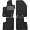 ASC Tappetini Auto Compatibili con Fiat 500X Cross-Lounge-Sport 2014-2024, Moquette, Bordo Antiscivolo Nero/Bianco, Battitacco in Gomma