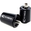 BOSDF Contrappesi Manubrio Moto Per KYMCO XCITING 250 300 500 400 DOWNTOWN 125/200/300/350 Moto CNC Manubrio Manopole Cap End maniglia Tappi cap(Titanium Gold)