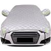ZSMFCD Telo Copriauto Antigrandine Per Fiat Panda/Panda Hybrid/Panda Cross 2021-2024 | Telo Copriauto Impermeabile Traspirante Antivento Antipolvere In Cotone Spesso Per Esterni ZSMFCD(001,Panda Hybrid)