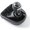 Car Passion Cuffia + Pomello + Ghiera Telaio Compatibile con Seat 5 Marce | Copri Cambio Auto Cuciture Nere - Compatibile con Seat Leon, Altea e Toledo dal 2005 al 2012 a 5 Marce - Ricambio Auto