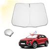 BIBIBO Audi Q2 Copertura parabrezza anteriore, copertura auto compatibile con Audi Q2 SQ2 Facelift 2016-2024, protezione solare per parabrezza anteriore pieghevole, parasole contro i raggi UV