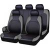 LGZFC 9 Pezzi Auto Set Coprisedili in Pelle PU per Nissan Juke 1.5 dCi, Coprisedili Anteriori E Posteriori Impermeabile, Compatibili con Airbag,C Grey