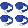 TopHomer Cinghie di fissaggio a cricchetto, 1 m x 25 mm, confezione da 4 cinghie regolabili con fibbia in lega per bagagli, furgoni e camion - Blu navy