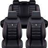 HNHPY Auto Set Coprisedili per Toyota Corolla Hatchback iM Cross Hybrid 2000-2023 2024 2025, Anteriori e Posteriori Antiscivolo Coprisedile Traspirante Protezione Sedile Accessori,Black-Red