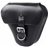 XMMT Copertura laterale con fibbia in pelle nera Borsa da sella per Triumph Bonneville T100 T120 Harris Scrambler Street Twin