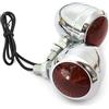 SkyjOy Frecce Moto 2/4pcs 12v Metal Chrome Crome Crome Segnale Torna Indicatore di lampadina alogena Lampada Vintage Universal Frecce Led Moto(4Pcs)