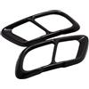 Kpuwers Coda Posteriore Gola 2 pezzi Auto Tubo Di Scarico Coda Della Copertura Trim Esterno In Alluminio Lucido Nero Per BMW Per X5 G05 Per X6 G06 Per X7 G07 2019 2020 2021 Gola Coda Decorazione Tubo