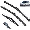 Autopixl Compatibile con Fiat 500L 2012-2020 26+15+11 Spazzole Tergicristallo Anteriore Posteriore Decespugliatore Accessori 2013 2014 2015 2016 2017 2018 2019 2020