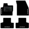 QUEMAR Tappetini Auto per Range Rover Evoque I, Bordo Perla, 4 Ricami | 2011-2019 / Kit Tappeti Moquette e Gomma su Misura / Set 2 Anteriori + 2 Posteriori / Ricami e Colori Personalizzati